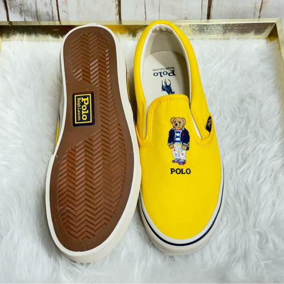 Polo Ralph Lauren Polo Bear Keaton Slip on Shoes New - Picture 8 of 9